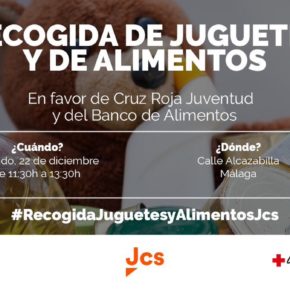 Jcs organiza su tradicional recogida de juguetes y alimentos en favor de Cruz Roja Juventud y Banco de Alimentos